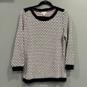 Market & Spruce Honeycomb Print Sweater